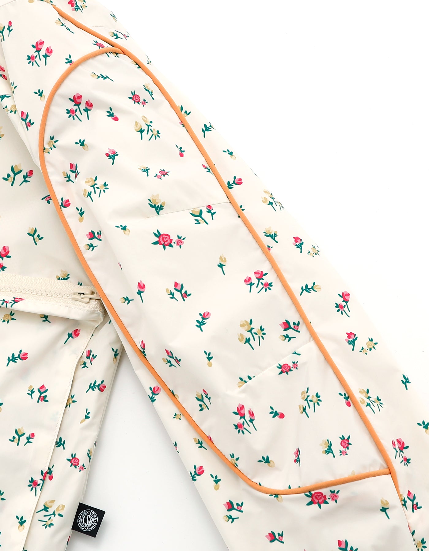 floral nylon jacket / IVORY