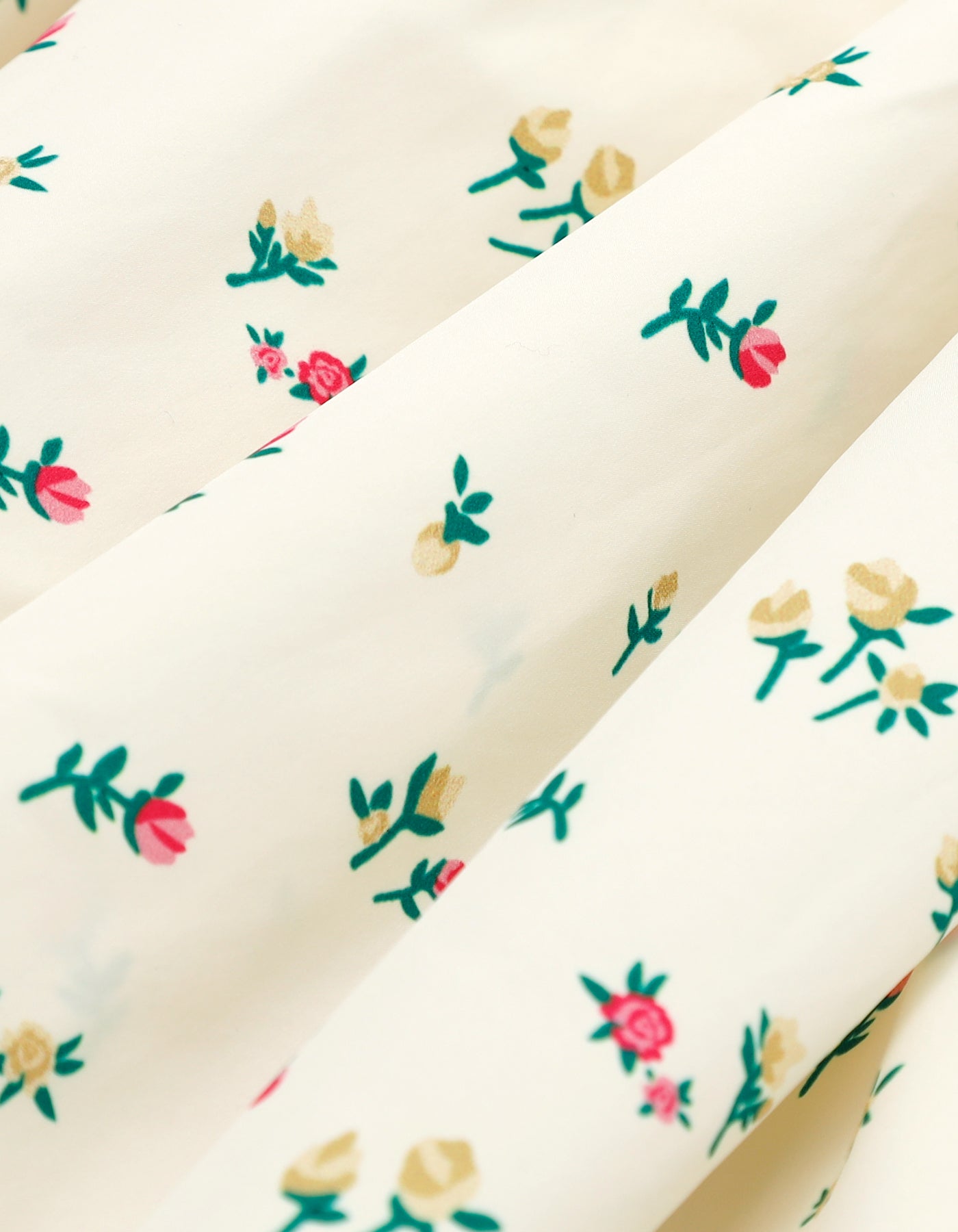 rose print long dress / IVORY