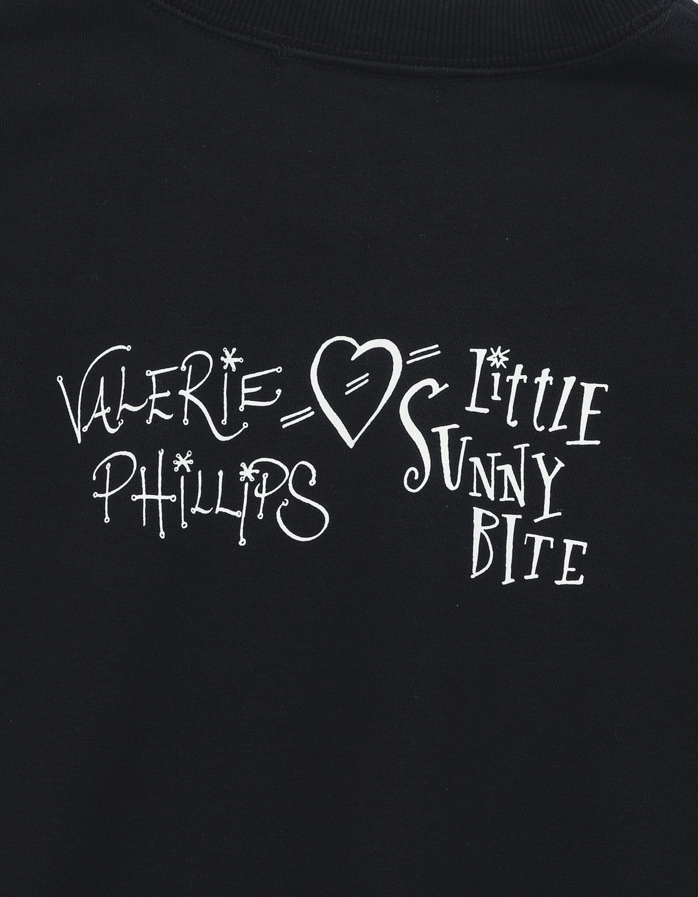 Valerie Phillips x little sunny bite photo sweat top / BLACK