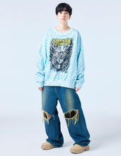 画像をギャラリービューアに読み込む, 【PRE-ORDER】stranger things x little sunny bite floral sweat top / BLUE