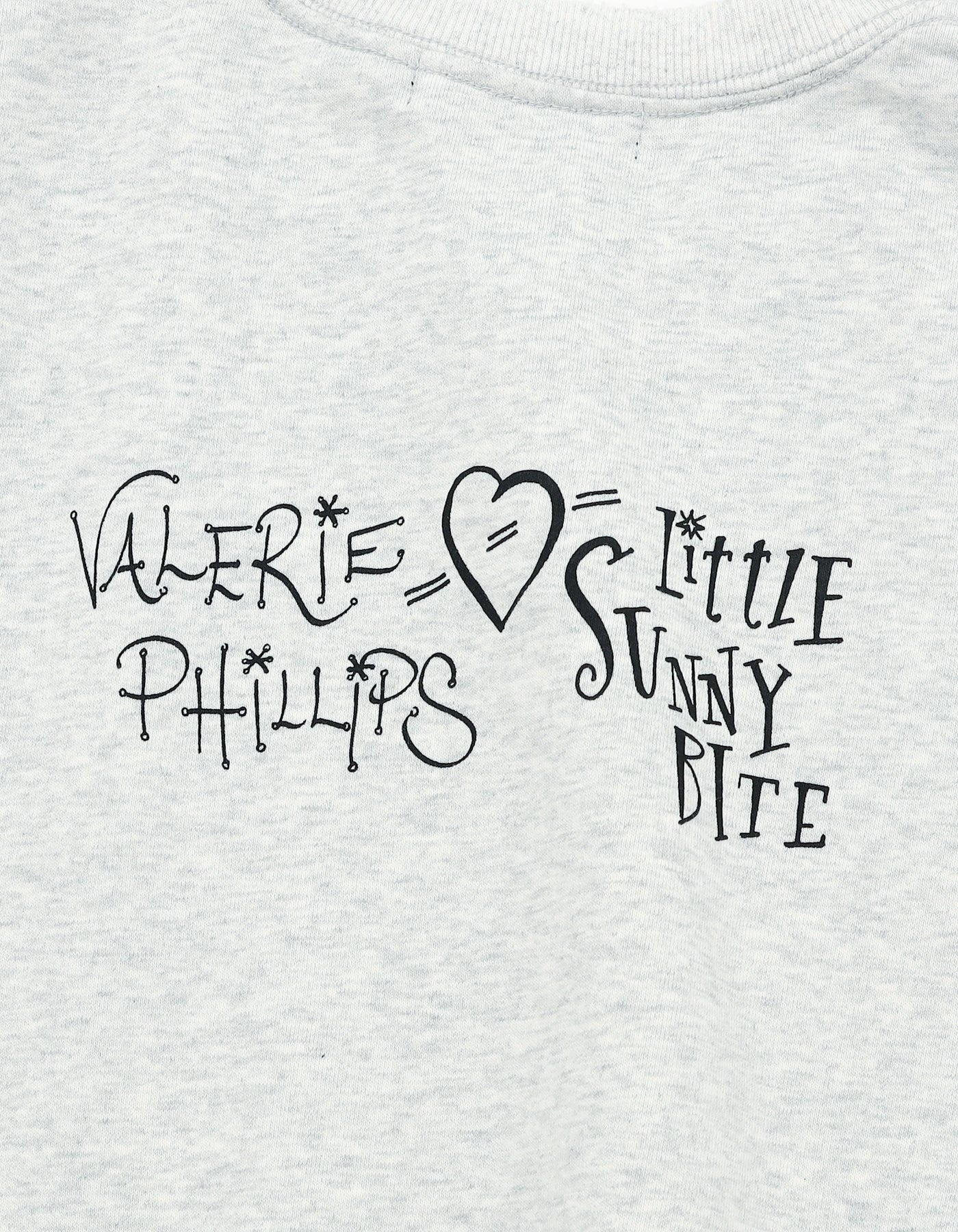 Valerie Phillips x little sunny bite photo sweat top / HEATHER GRAY