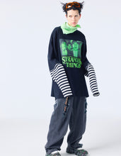 画像をギャラリービューアに読み込む, 【PRE-ORDER】stranger things x little sunny bite graphic fake layered long tee / BLACK