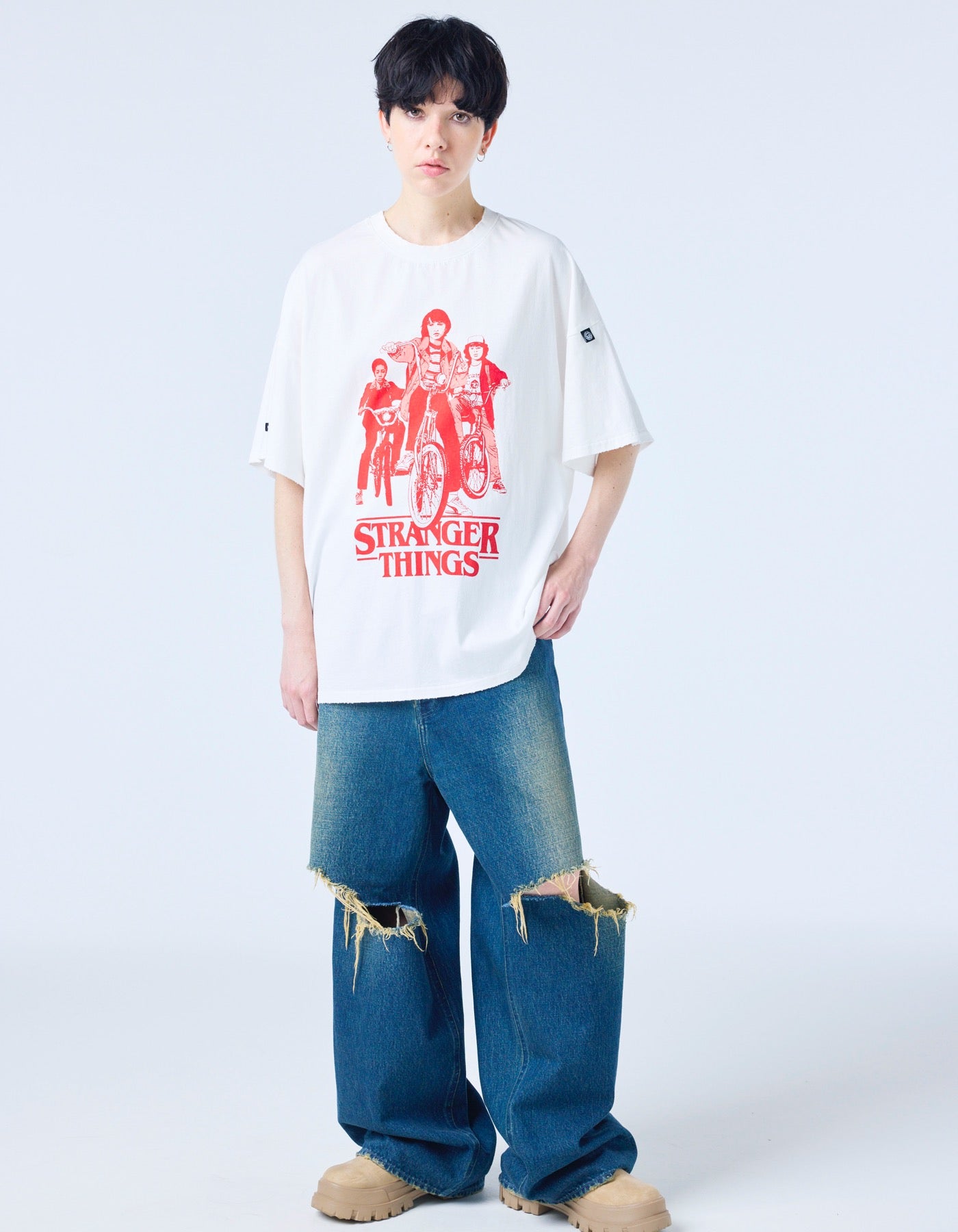 【PRE-ORDER】stranger things x little sunny bite graphic big tee / WHITE