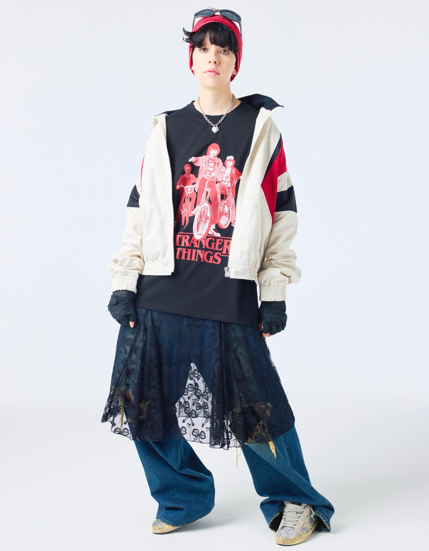 【PRE-ORDER】stranger things x little sunny bite graphic big tee / BLACK