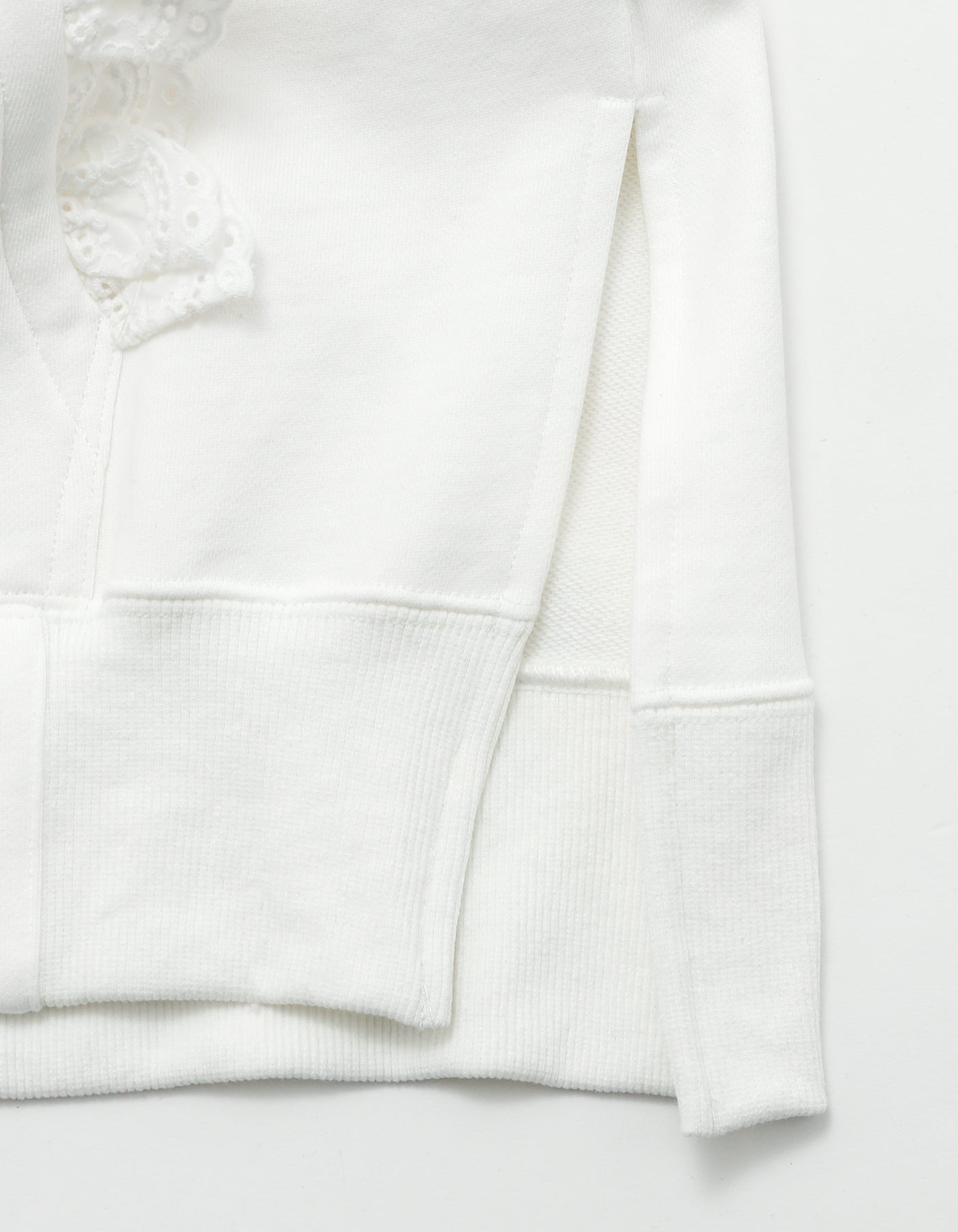 lacy logo hoodie / WHITE