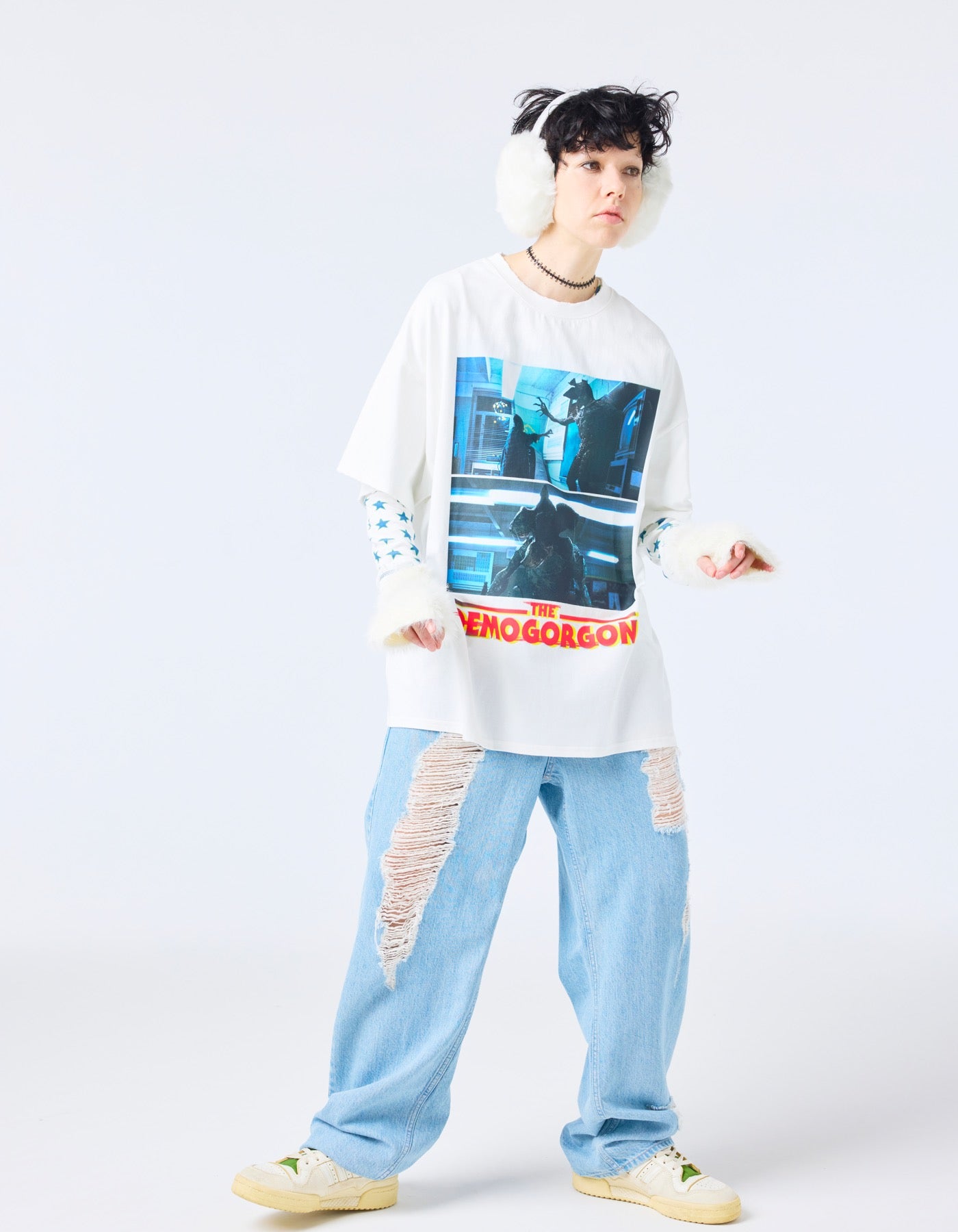 【PRE-ORDER】stranger things x little sunny bite demogorgon tee / WHITE