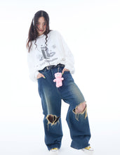 画像をギャラリービューアに読み込む, glitter print long tee / WHITE