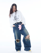 画像をギャラリービューアに読み込む, glitter print long tee / WHITE