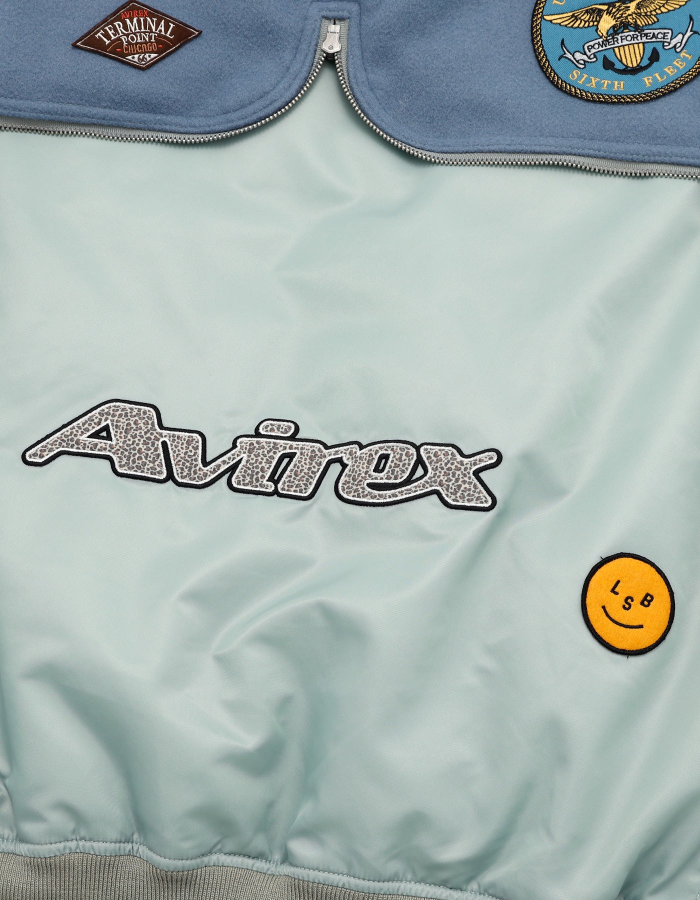 AVIREX x little sunny bite MA-1 hoodie / GRAY