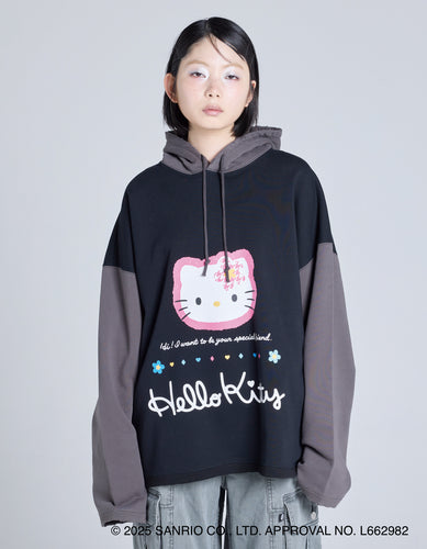 hello kitty x little sunny bite hoodie / BLACK
