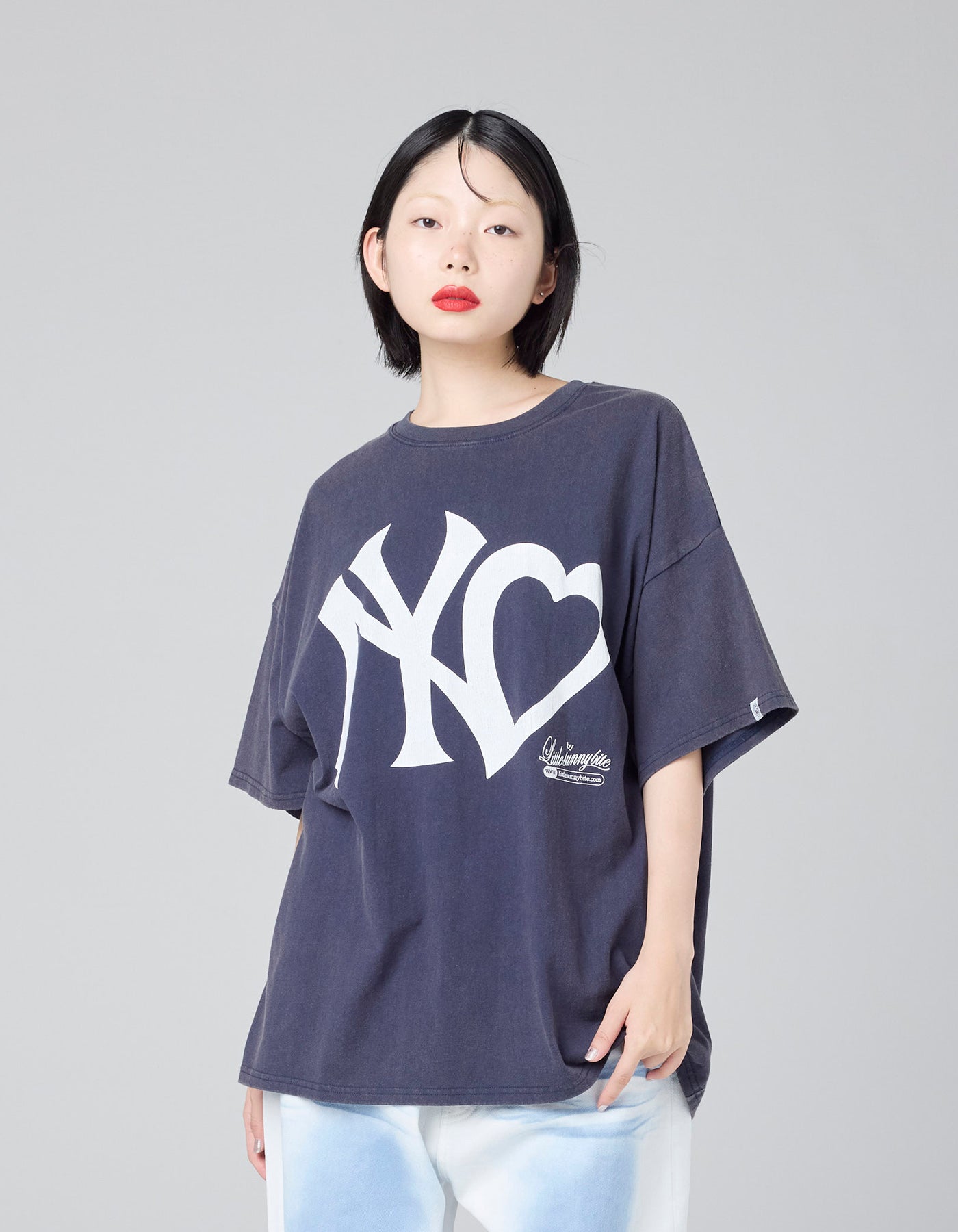 リトルサニーバイト専用です！！ little sunny bite (リトルサニーバイト)NY ♡logo big tee / NAVY