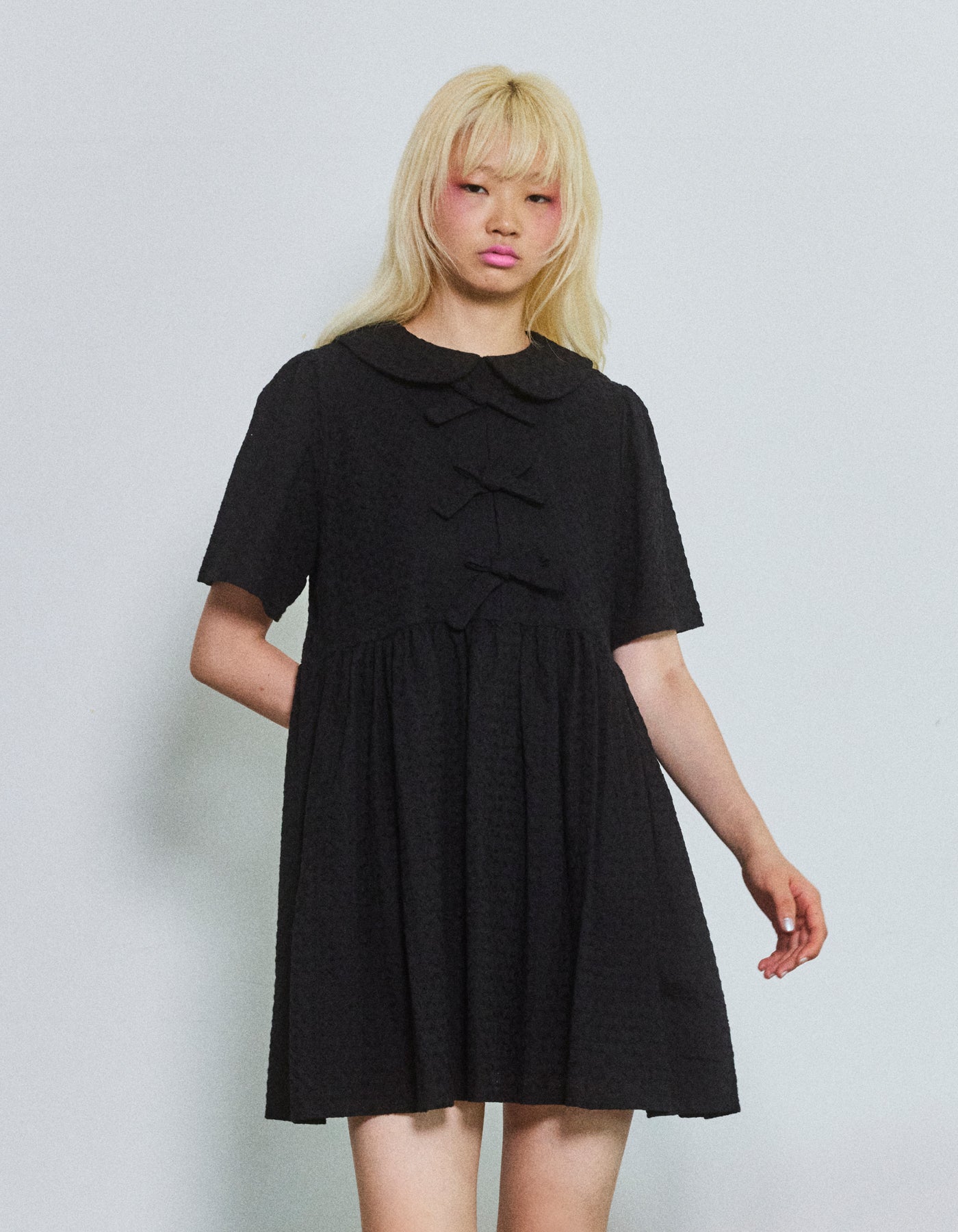 トップス fur mini dress / BLUE littlesunnybite little sunny bite (リトルサニーバイト)fur mini dress / BLUE
