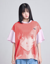 画像をギャラリービューアに読み込む, evangelion x little sunny bite face big tee / PINK