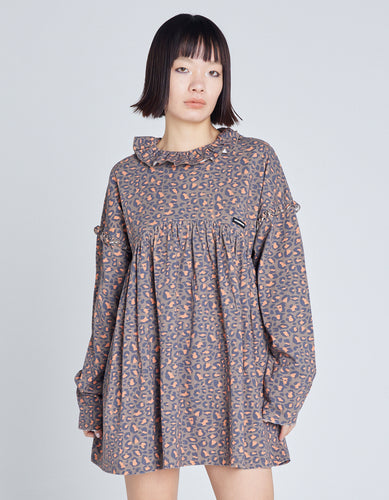 LSB leopard dress / BROWN