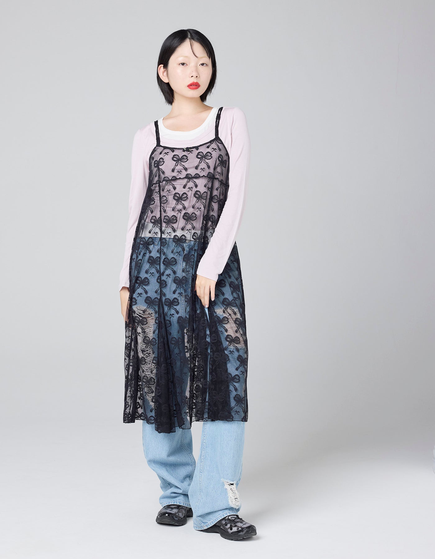 little sunny bite (リトルサニーバイト)lace long dress / BLACK