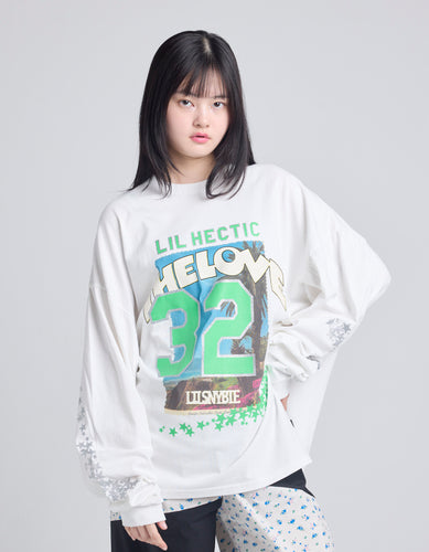 32 love long tee / WHITE