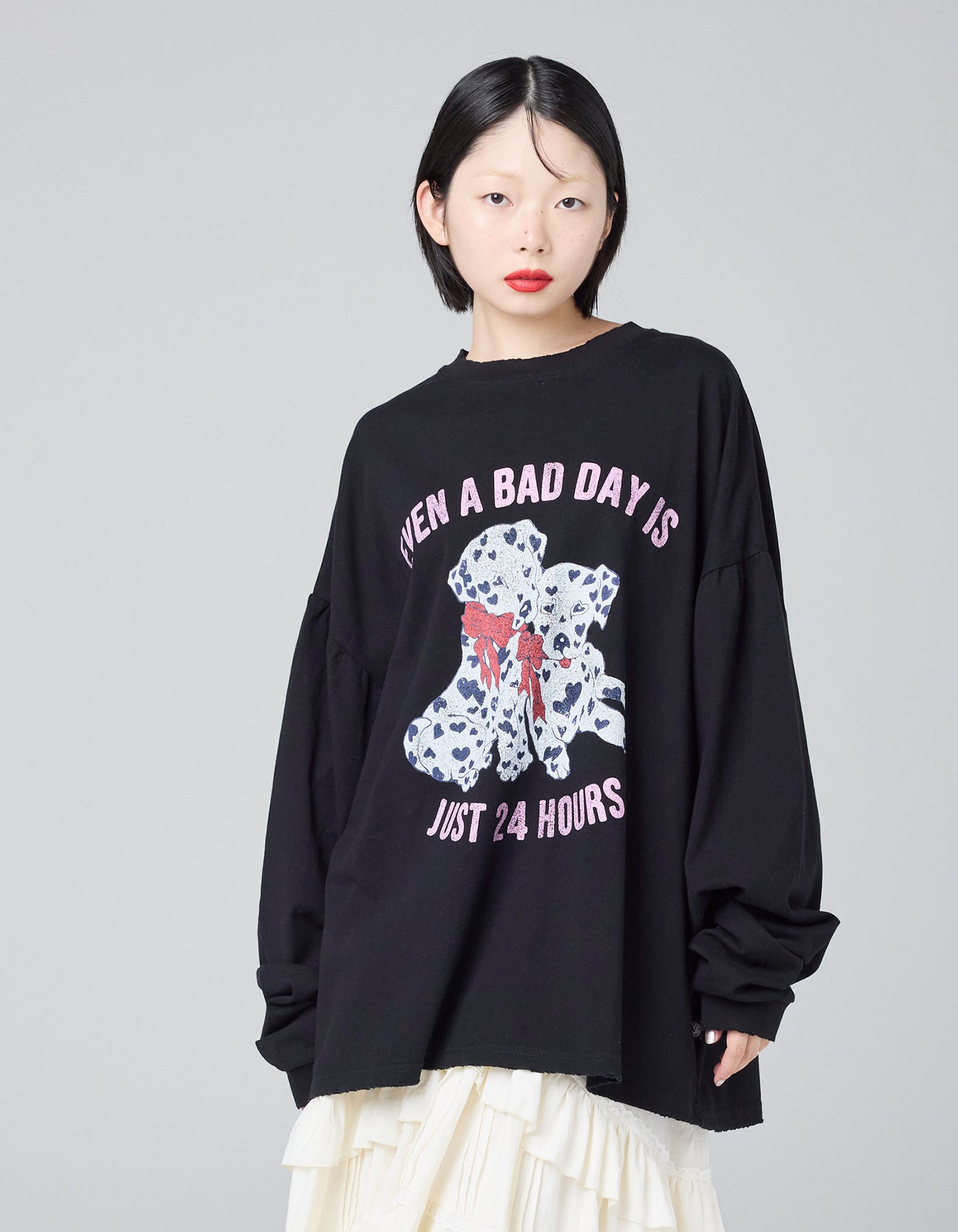 little sunny bite (リトルサニーバイト)animal long tee / BLACK