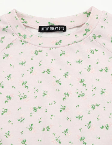 floral bomber mini dress tee / PINK
