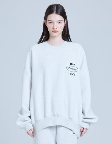 logo sweat crew / GRAY