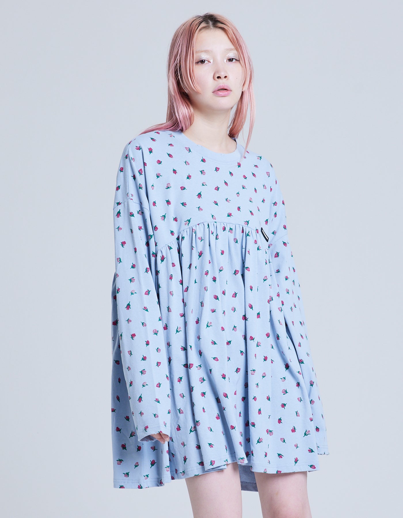 little sunny bite rose print tee dress - ワンピース