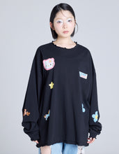 画像をギャラリービューアに読み込む, hello kitty x little sunny bite frill long tee / BLACK