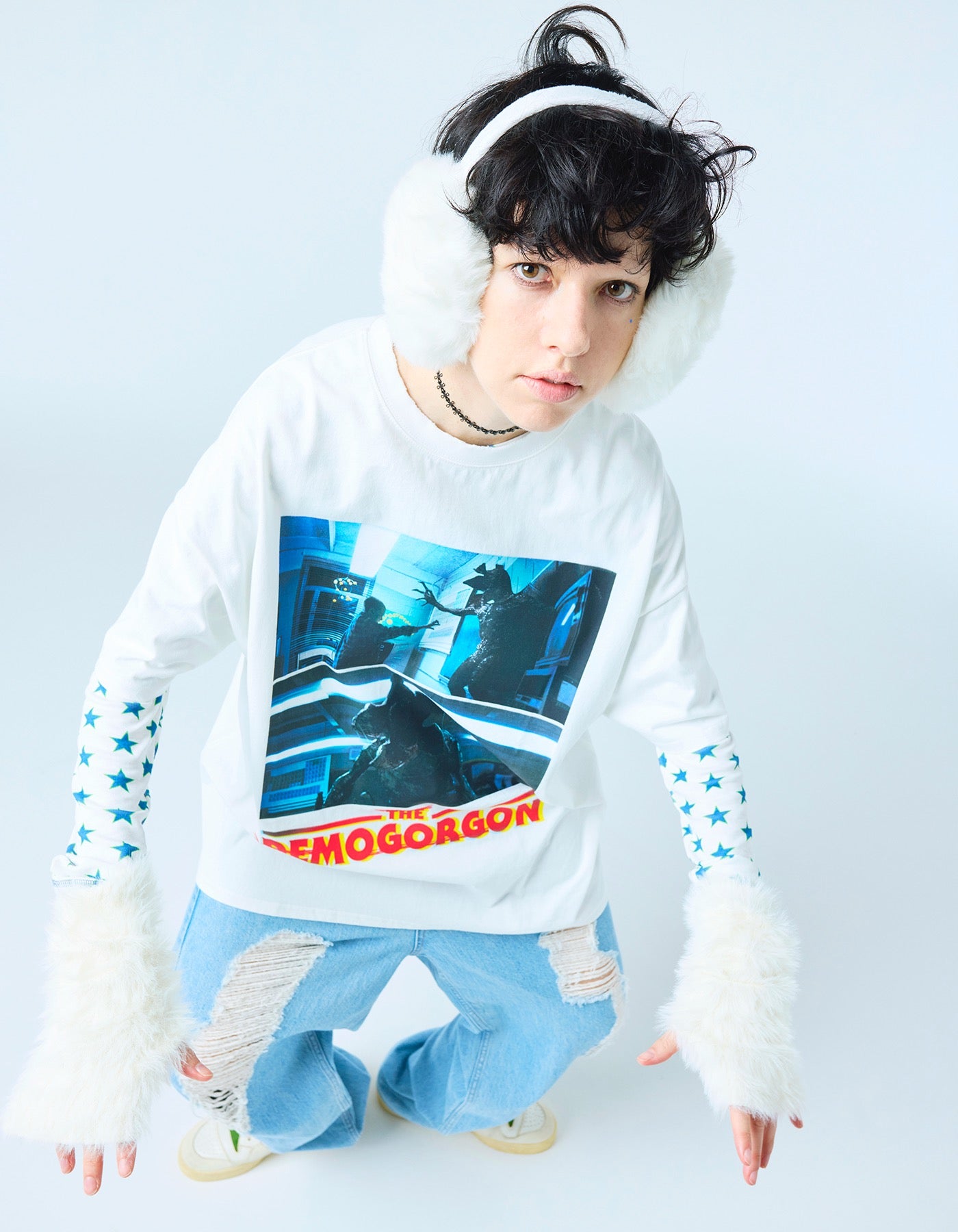 Little sunny biteリトルサニーバイト　リボン付スエットブラック Little sunny biteリトルサニーバイト リボン付スエットブラック