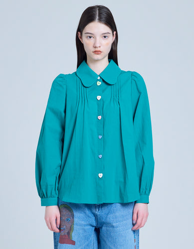 girly blouse / GREEN