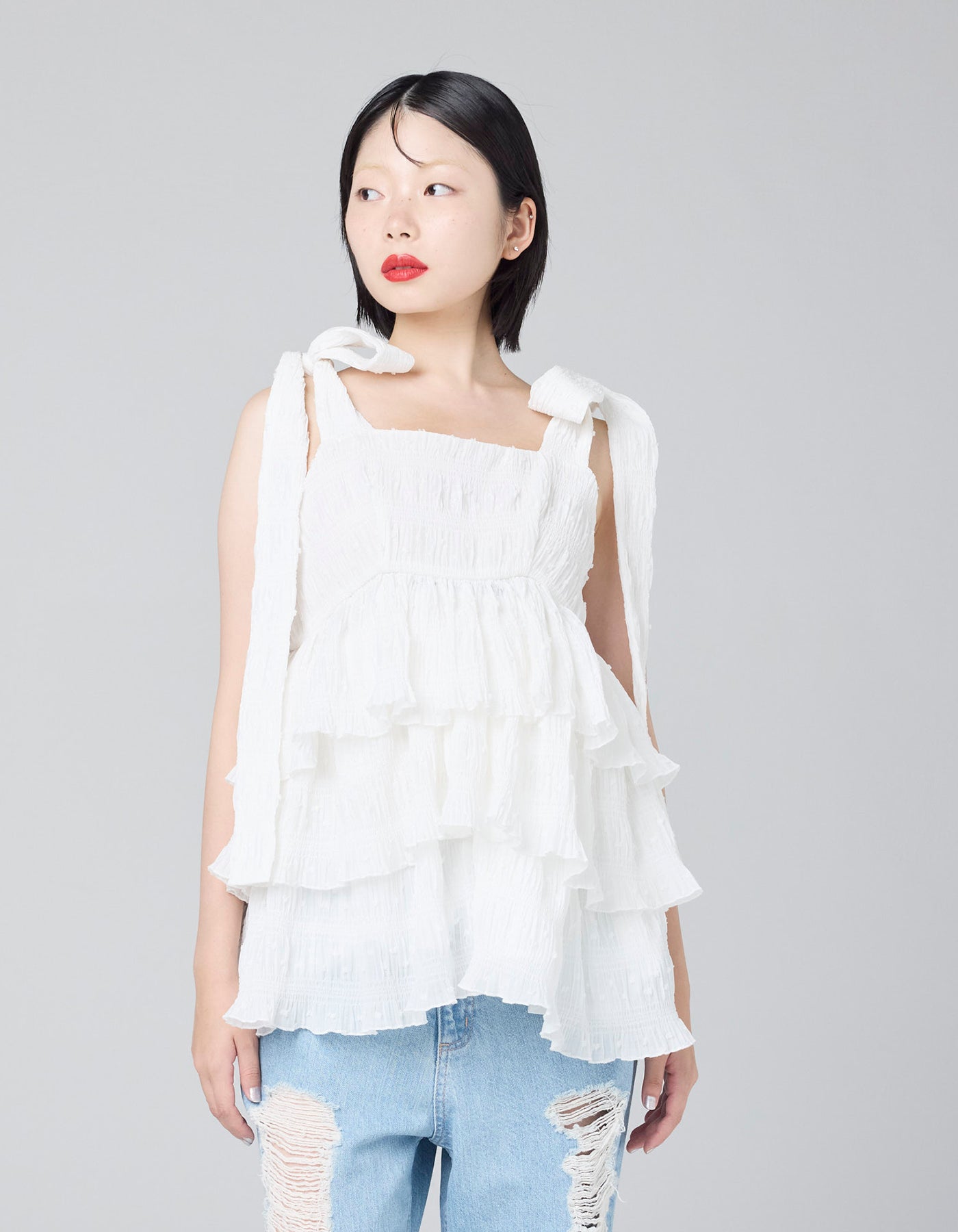 little sunny bite lacedress ホワイト little sunny bite (リトルサニーバイト)tiered tunic / WHITE