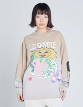 画像をギャラリービューアに読み込む, graphic gradation long tee / BEIGE