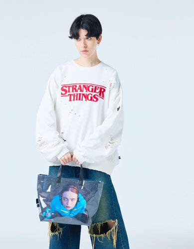 【PRE-ORDER】stranger things x little sunny bite photo tote bag / BLACK