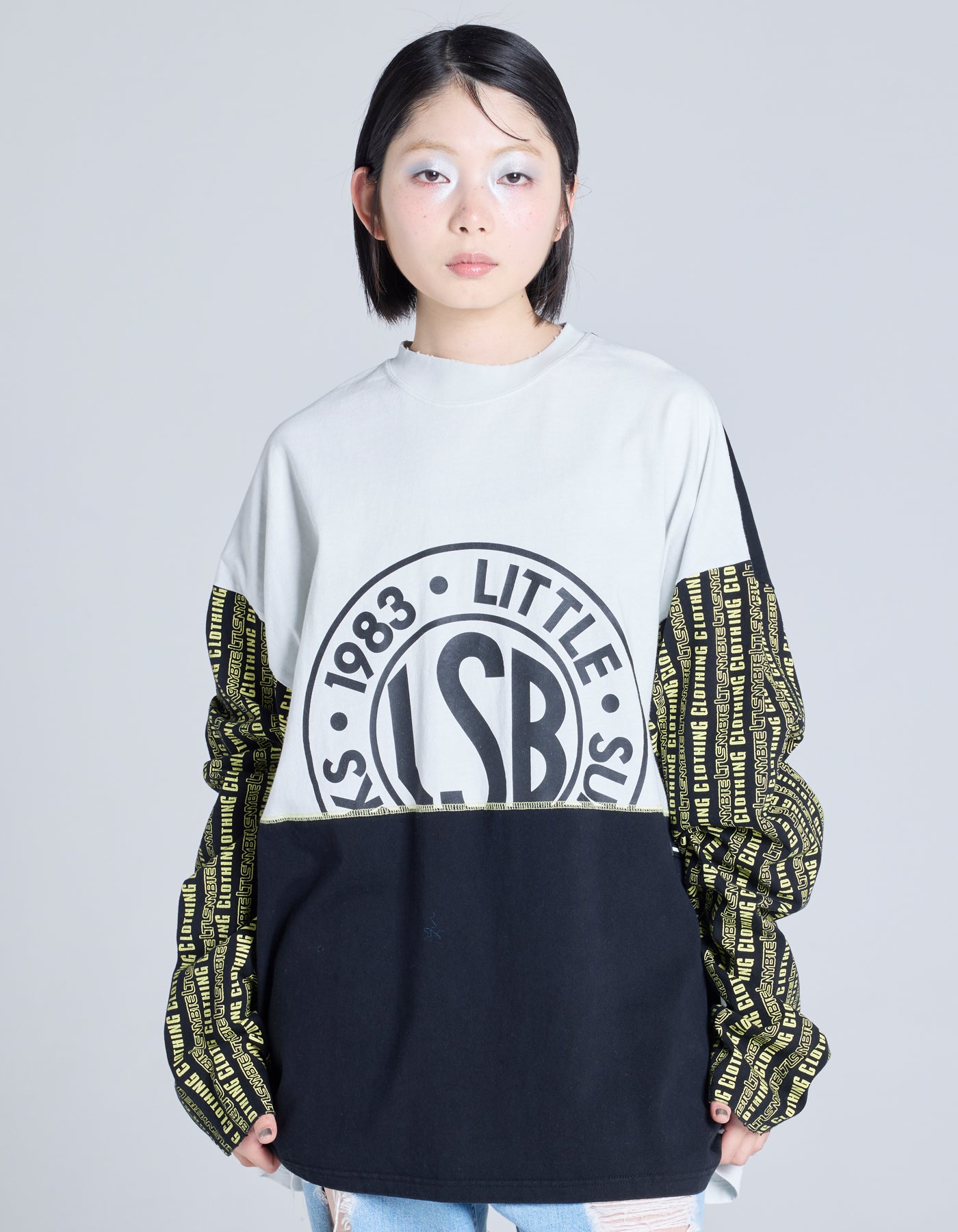 LSB logo long tee / WHITE
