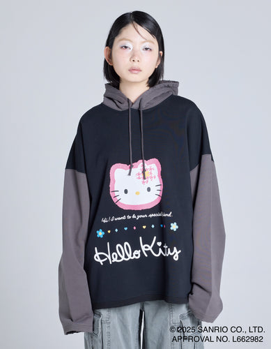 hello kitty x little sunny bite hoodie / BLACK