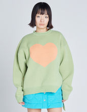 画像をギャラリービューアに読み込む, love knit top / GREEN