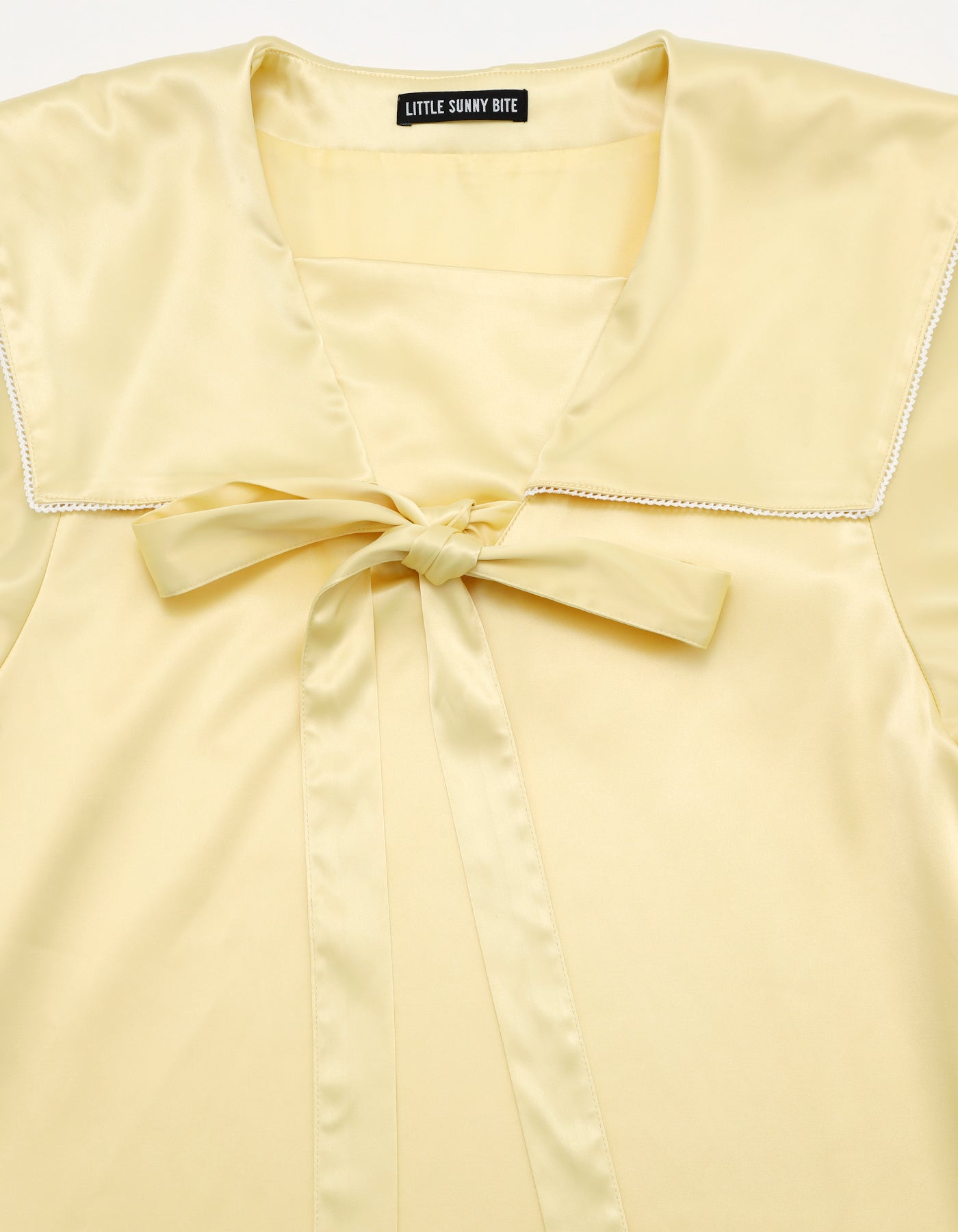 satin sailor dress / YELLOW