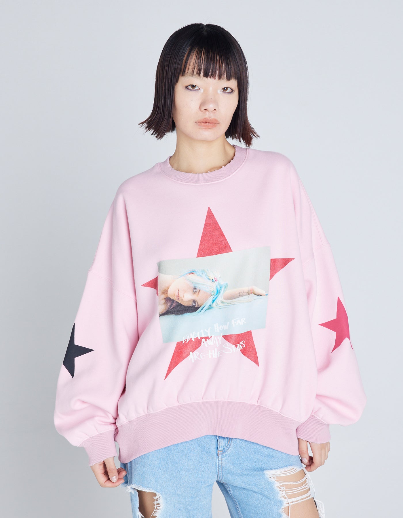 Valerie Phillips x little sunny bite photo sweat top / PINK