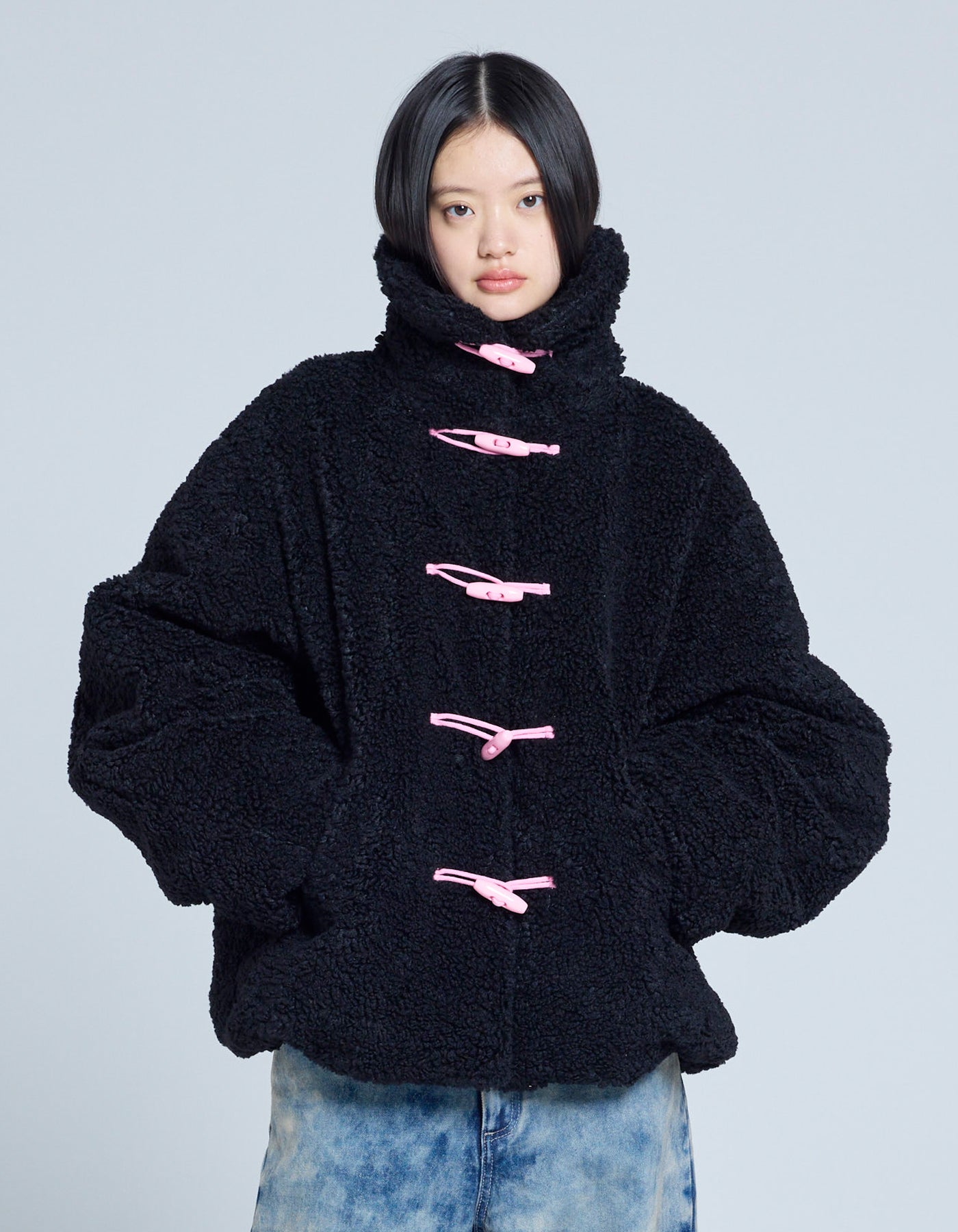little sunny bite (リトルサニーバイト)boa bomber jacket / BLACK
