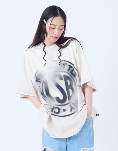 logo big tee / BEIGE