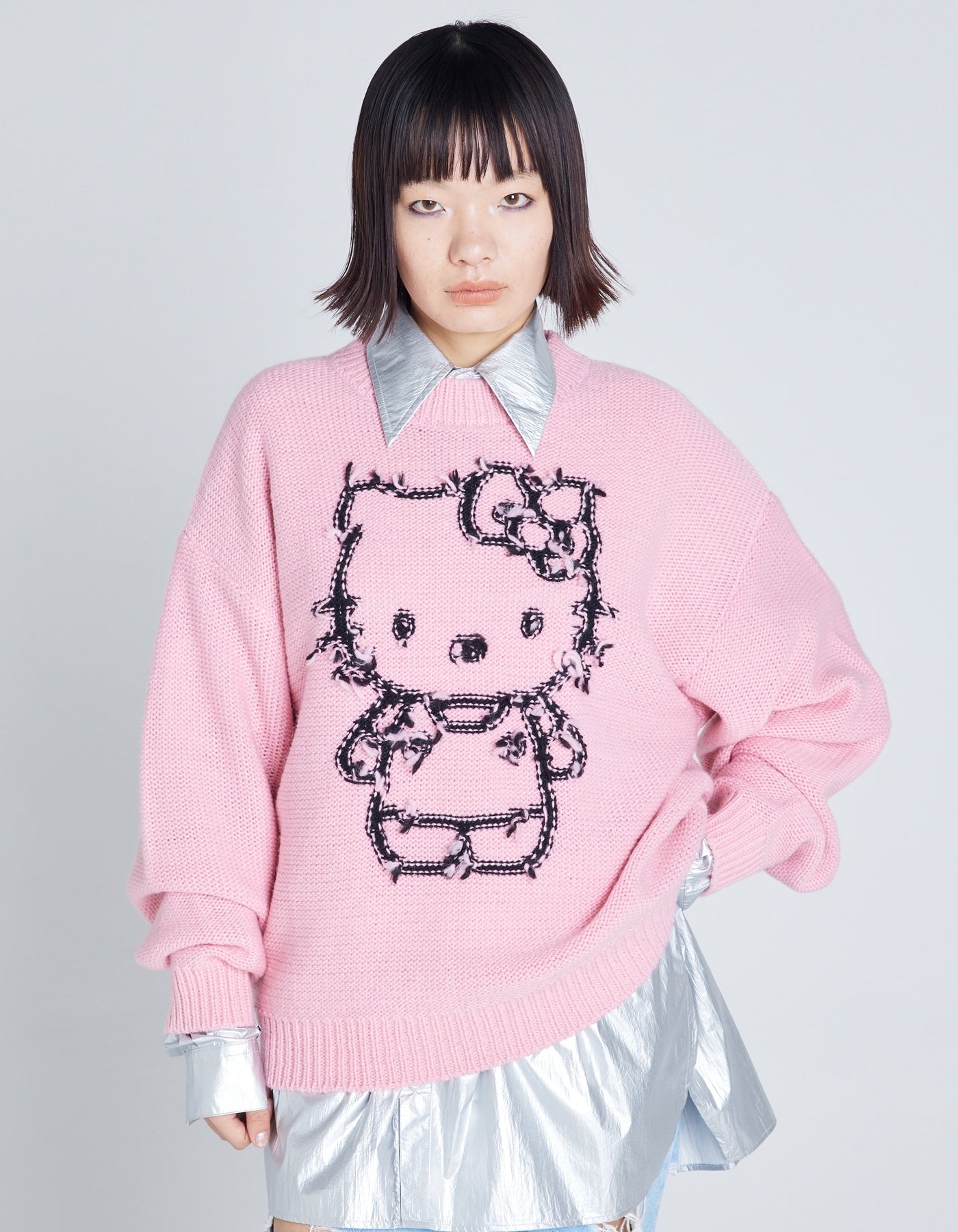 HELLO KITTY x little sunny bite knit top / PINK