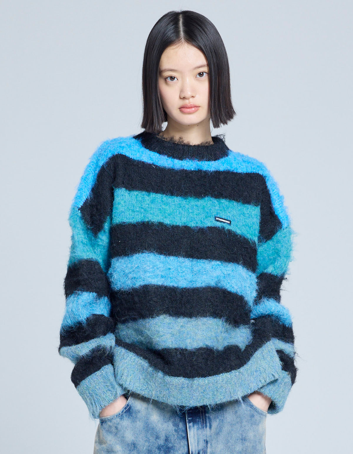 little sunny bite (リトルサニーバイト)border knit top / YELLOW 