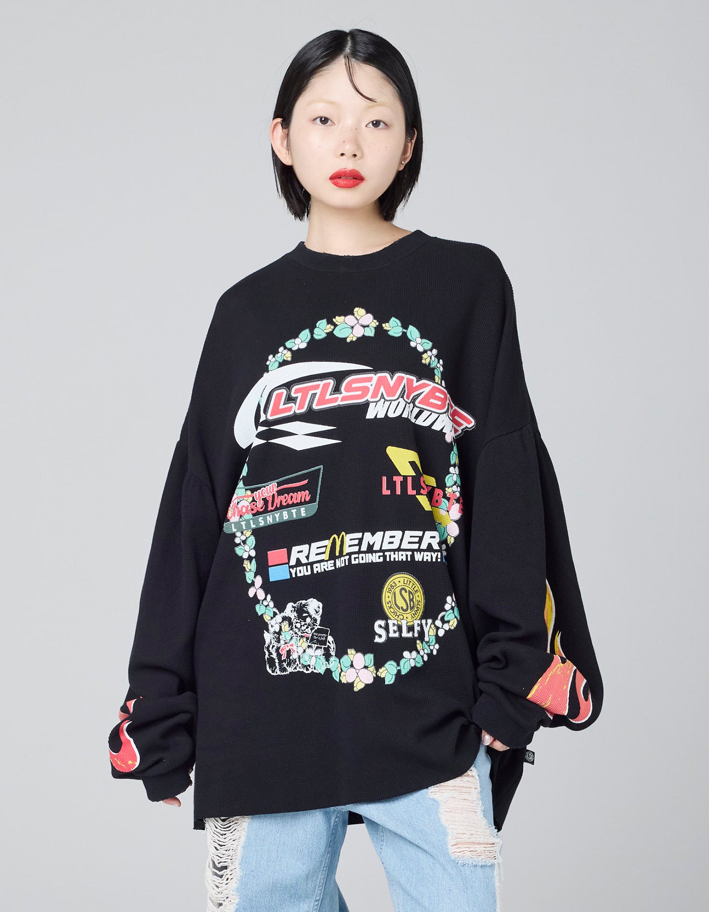 little sunny bite (リトルサニーバイト) sponsor thermal long tee