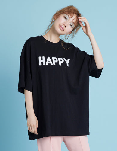 HAPPY big tee  / BLACK