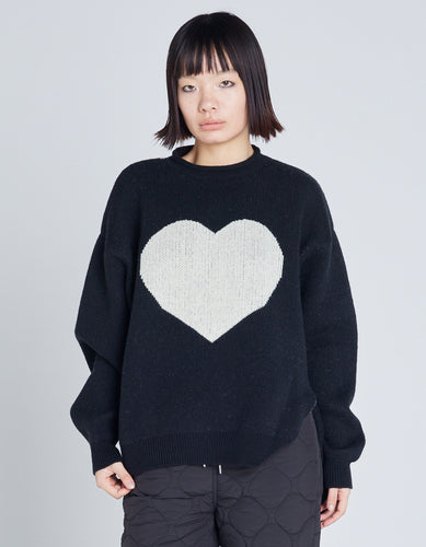 love knit top / BLACK