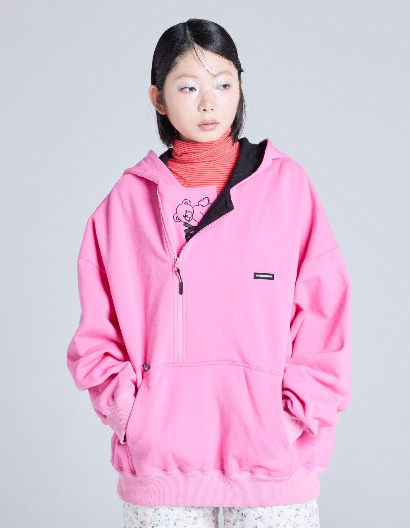 little sunny bite (リトルサニーバイト)pockets hoodie / PINK