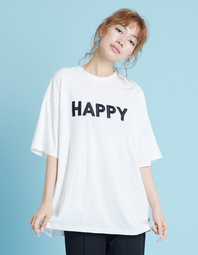 HAPPY big tee  / WHITE