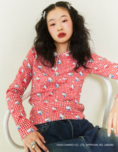 Load image into Gallery viewer, hello kitty x little sunny bite print tops / RED