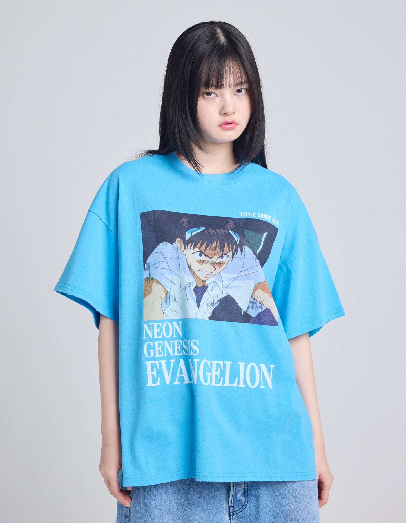 evangelion x little sunny bite big tee / BLUE