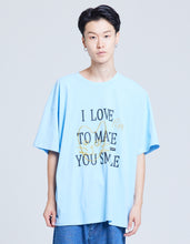 画像をギャラリービューアに読み込む, message doodle tee / BLUE