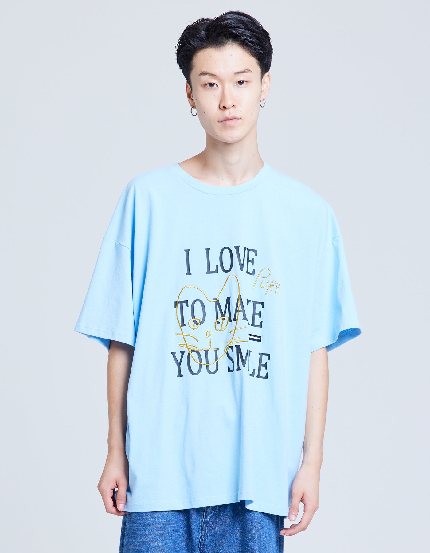 message doodle tee / BLUE