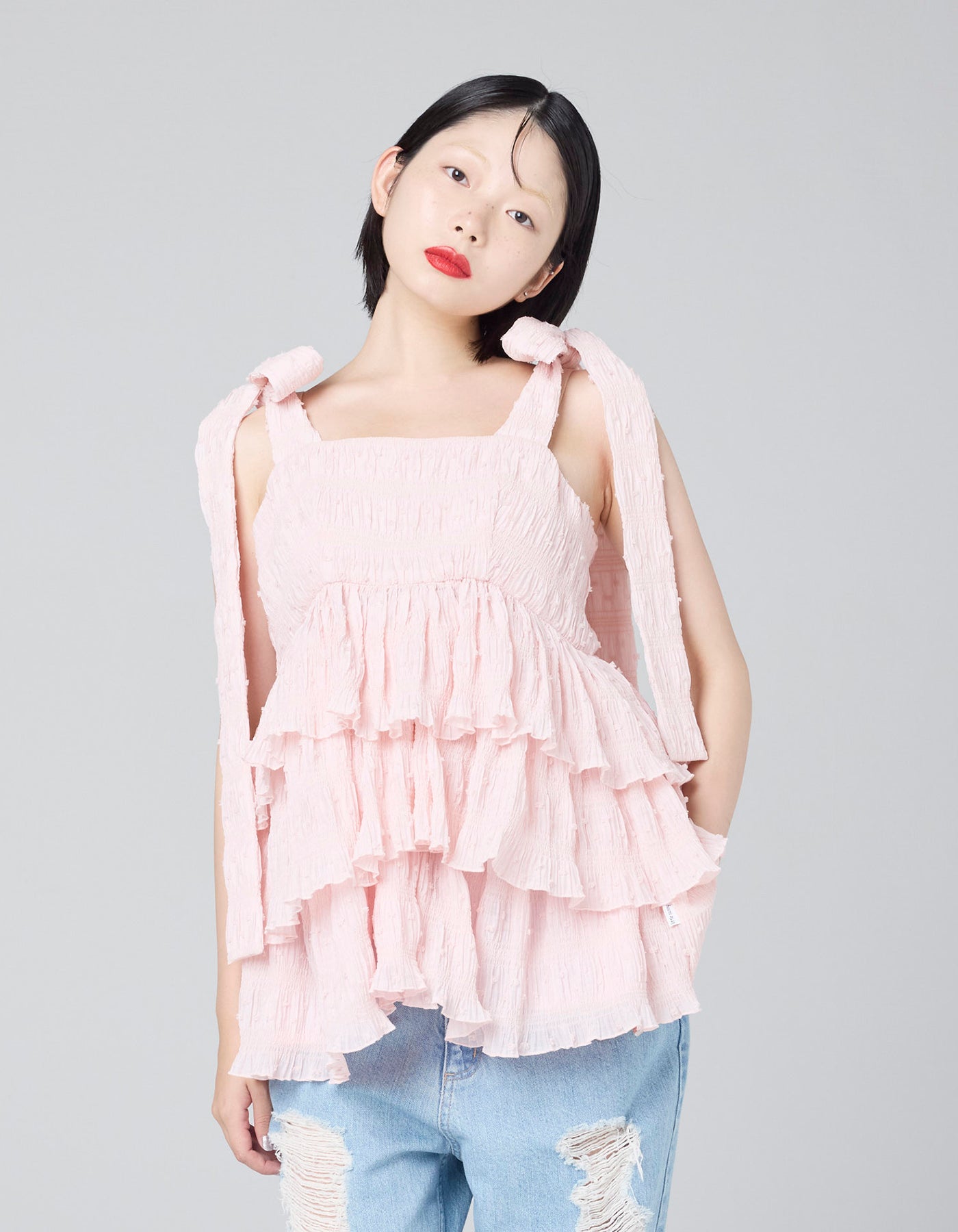 little sunny bite (リトルサニーバイト)tiered tunic / PINK – little