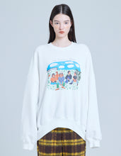 画像をギャラリービューアに読み込む, sandw1tch shop x little sunny bite pop band sweat top / WHITE